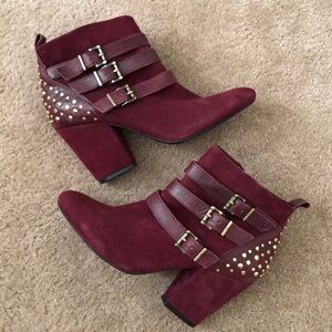 Jessica Simpson burgundy booties